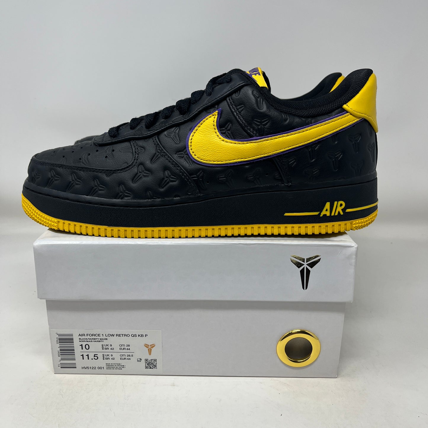 Nike Air Force 1 Low Kobe Bryant Lakers Away (Numbered Edition of 8000) Used
