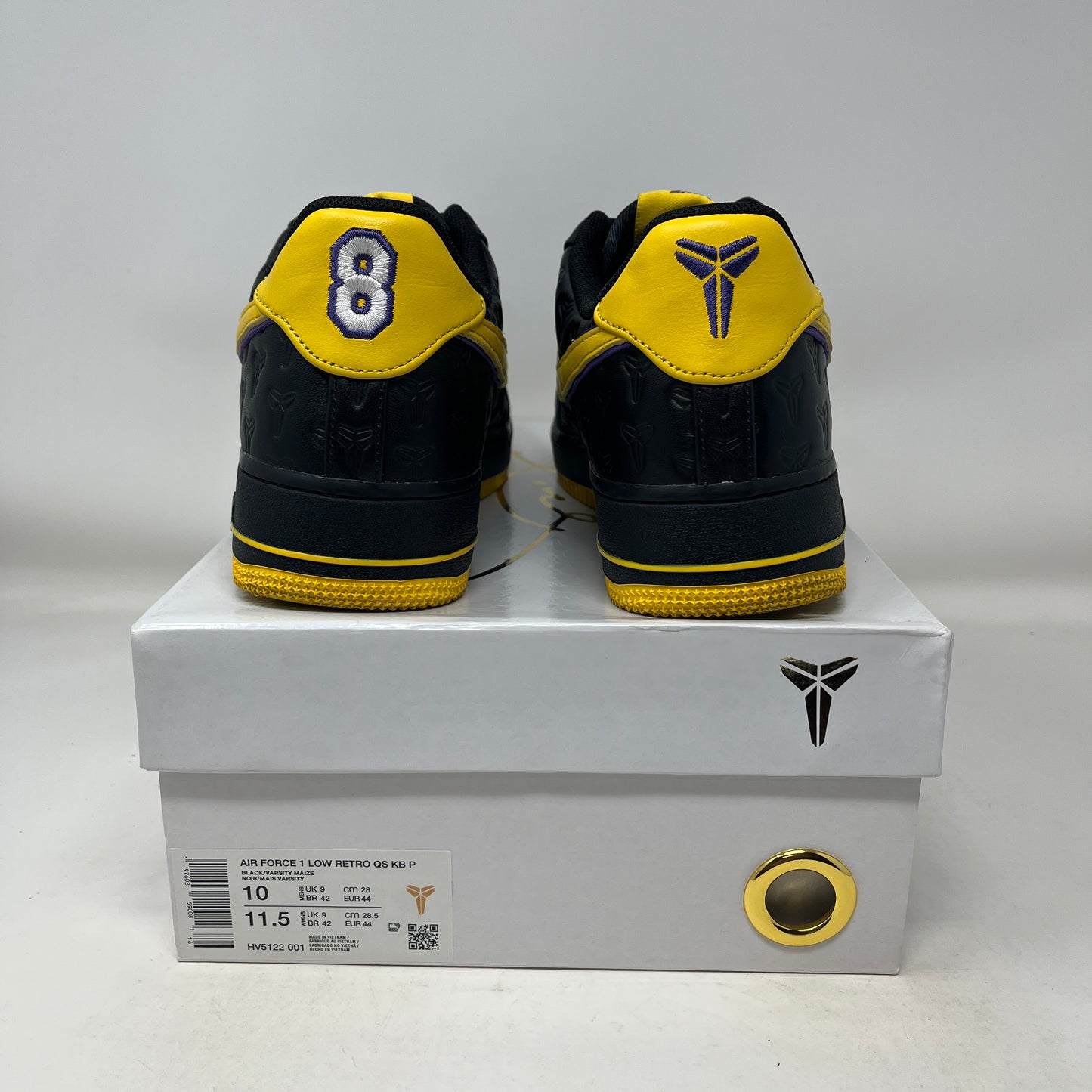 Nike Air Force 1 Low Kobe Bryant Lakers Away (Numbered Edition of 8000) Used