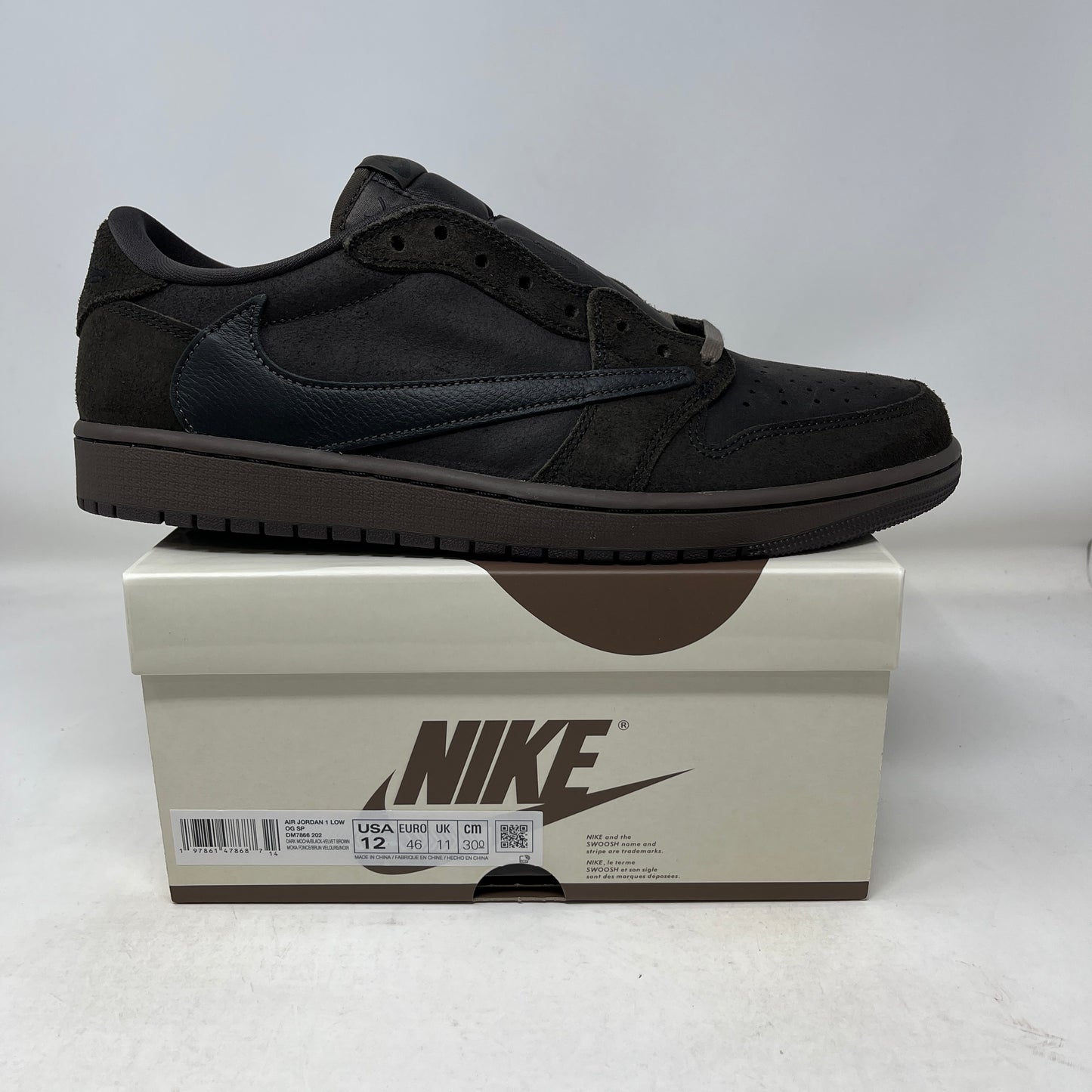 Jordan 1 Retro Low OG SP Travis Scott Velvet Brown
