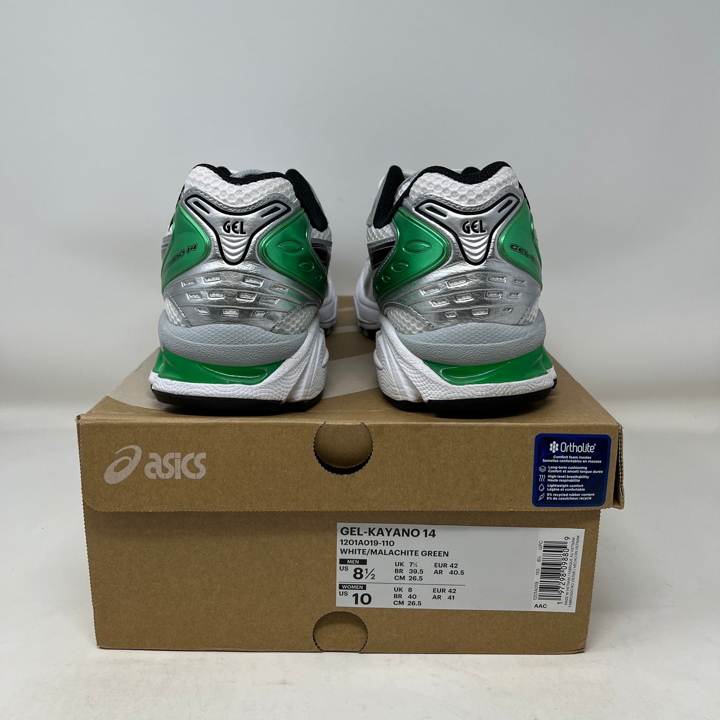 ASICS Gel-Kayano 14 White Malachite Green Used