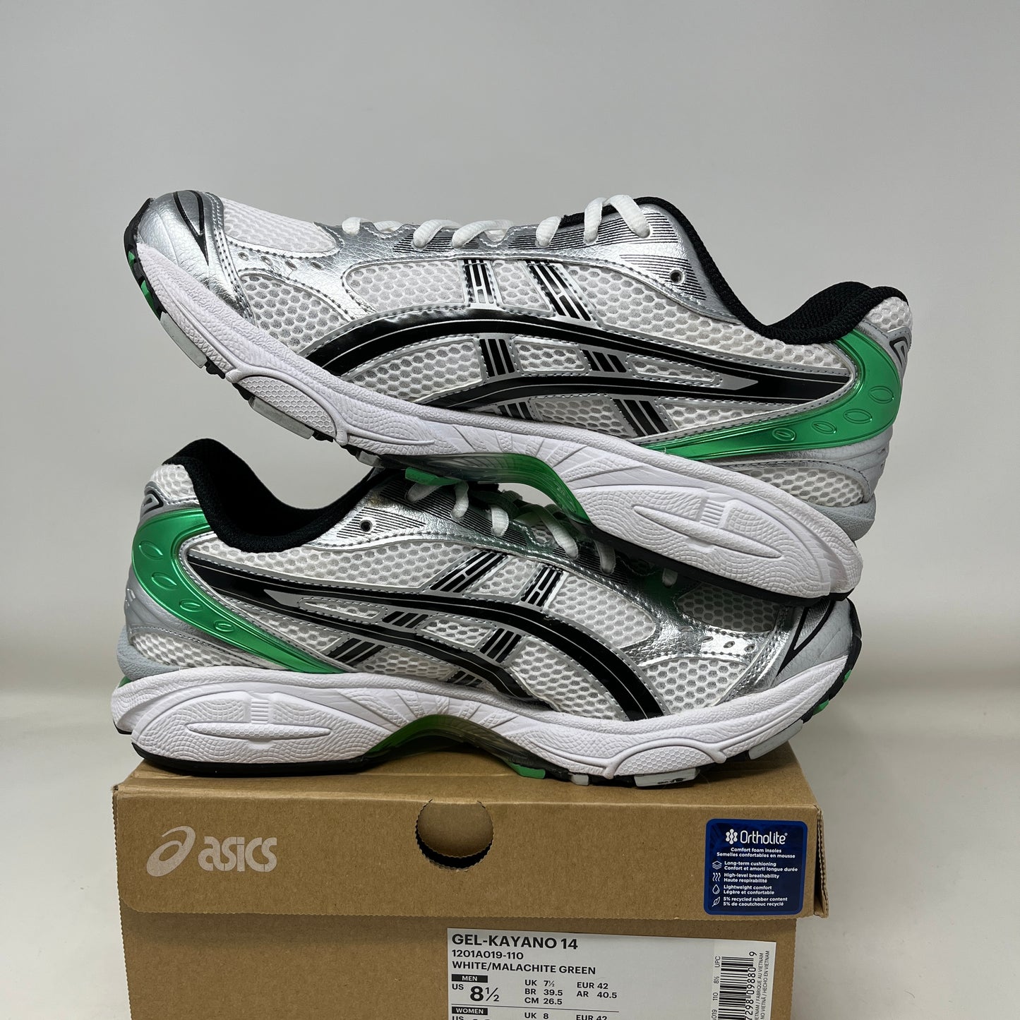 ASICS Gel-Kayano 14 White Malachite Green Used
