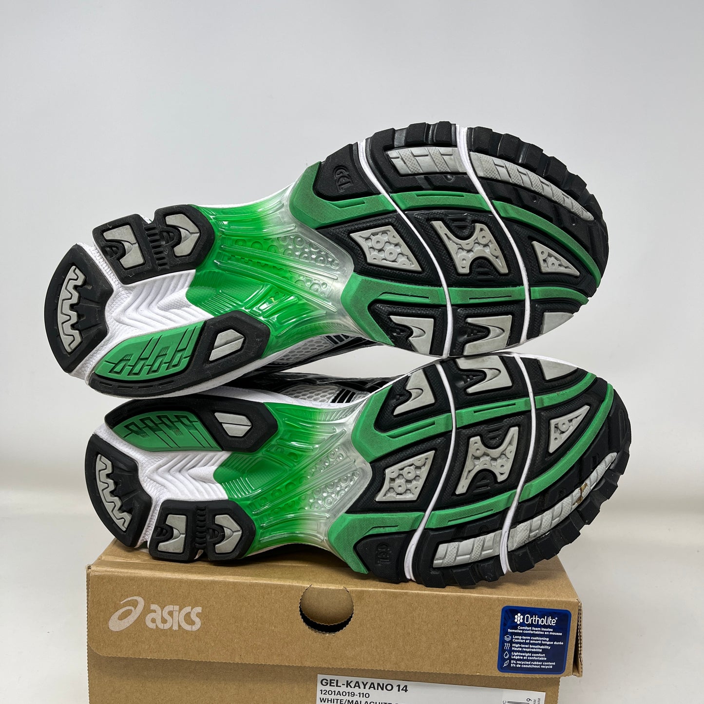 ASICS Gel-Kayano 14 White Malachite Green Used