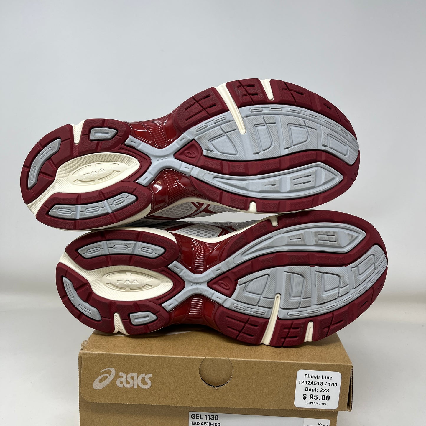 ASICS Gel-1130 White Red Dahlia Used