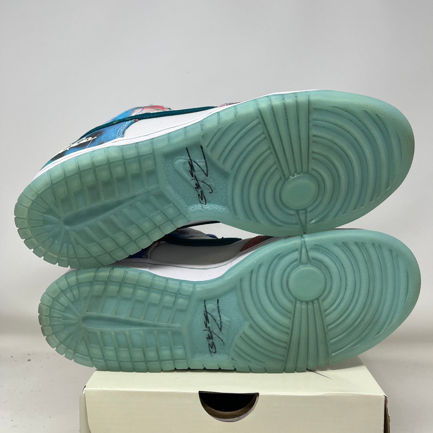Nike SB Dunk Low Futura Laboratories Bleached Aqua Used