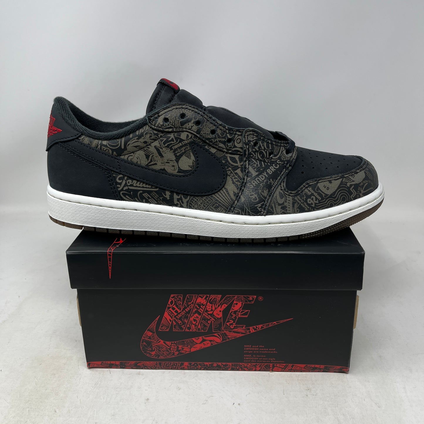 Jordan 1 Retro Low OG Laser Black University Red