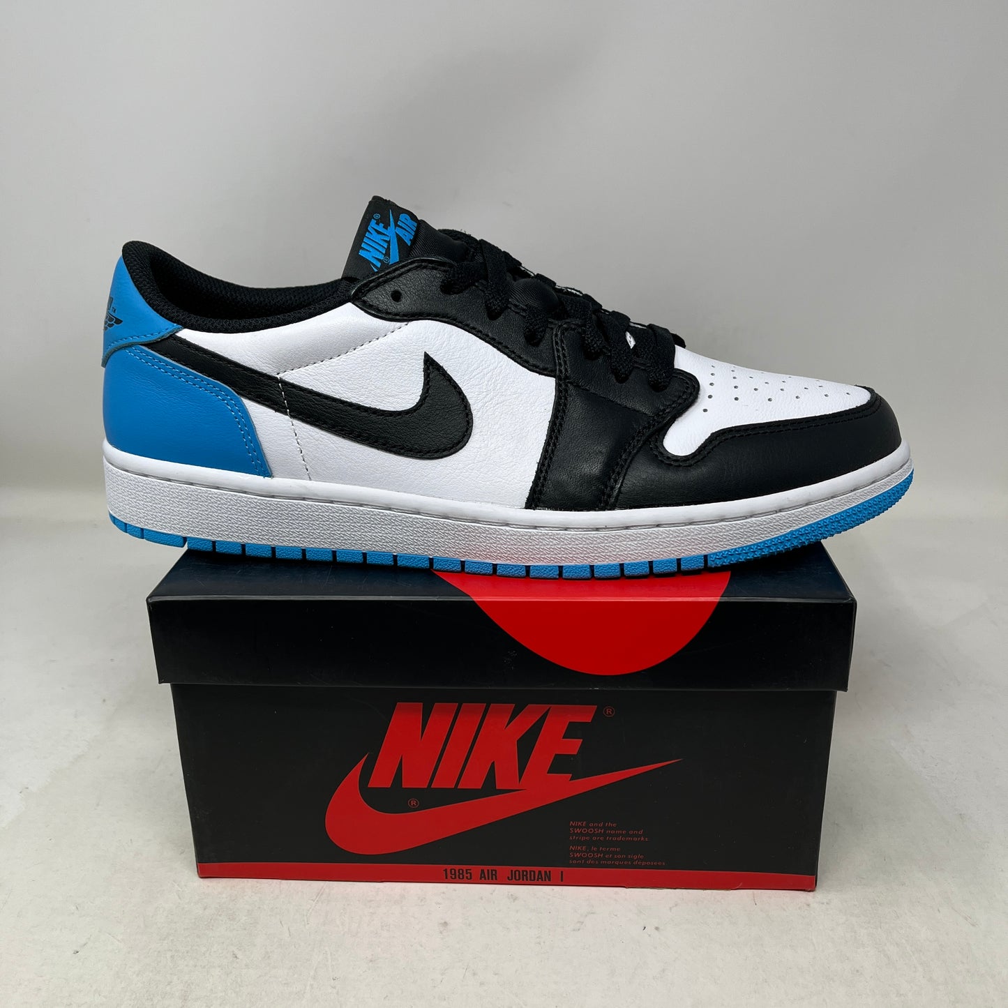 Jordan 1 Retro Low OG Black Dark Powder Blue (Women's)
