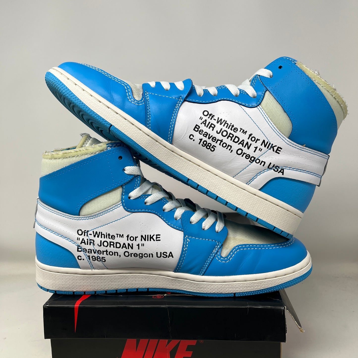 Jordan 1 Retro High Off-White University Blue Used