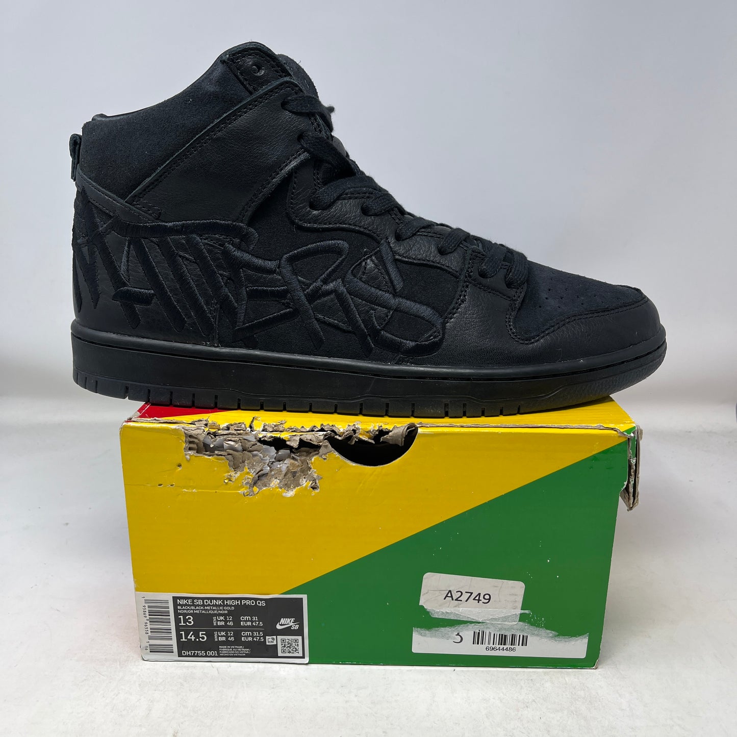 Nike SB Dunk High FAUST Black Gold