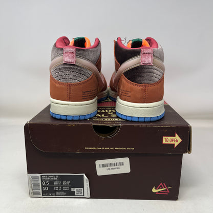 Nike Dunk Mid Social Status Free Lunch Chocolate Milk Used