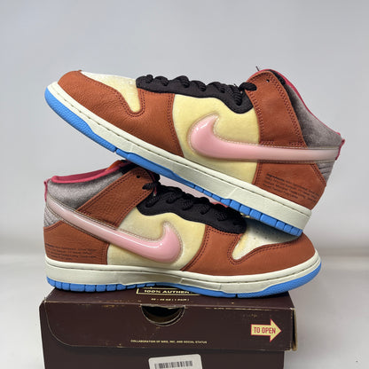 Nike Dunk Mid Social Status Free Lunch Chocolate Milk Used