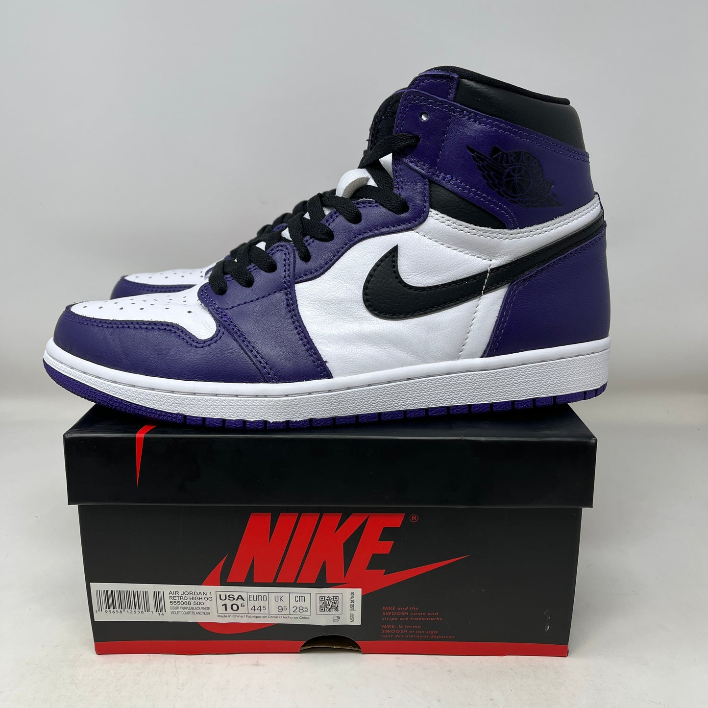 Jordan 1 Retro High Court Purple White Used