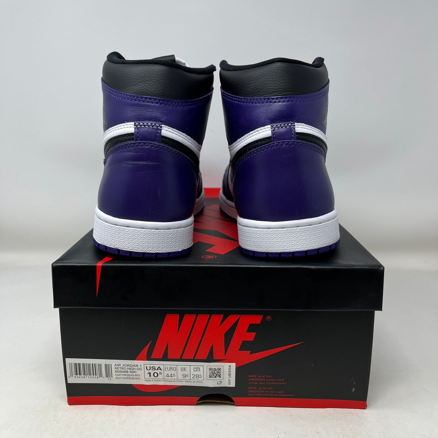 Jordan 1 Retro High Court Purple White Used