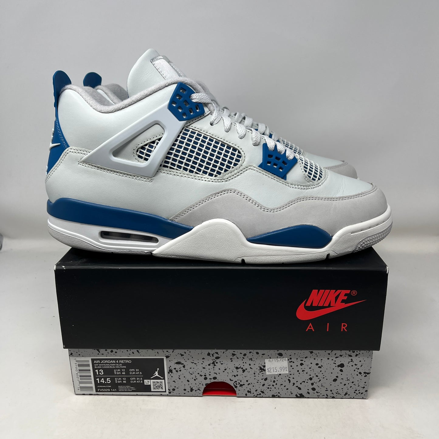 Jordan 4 Retro Military Blue (2024) Used