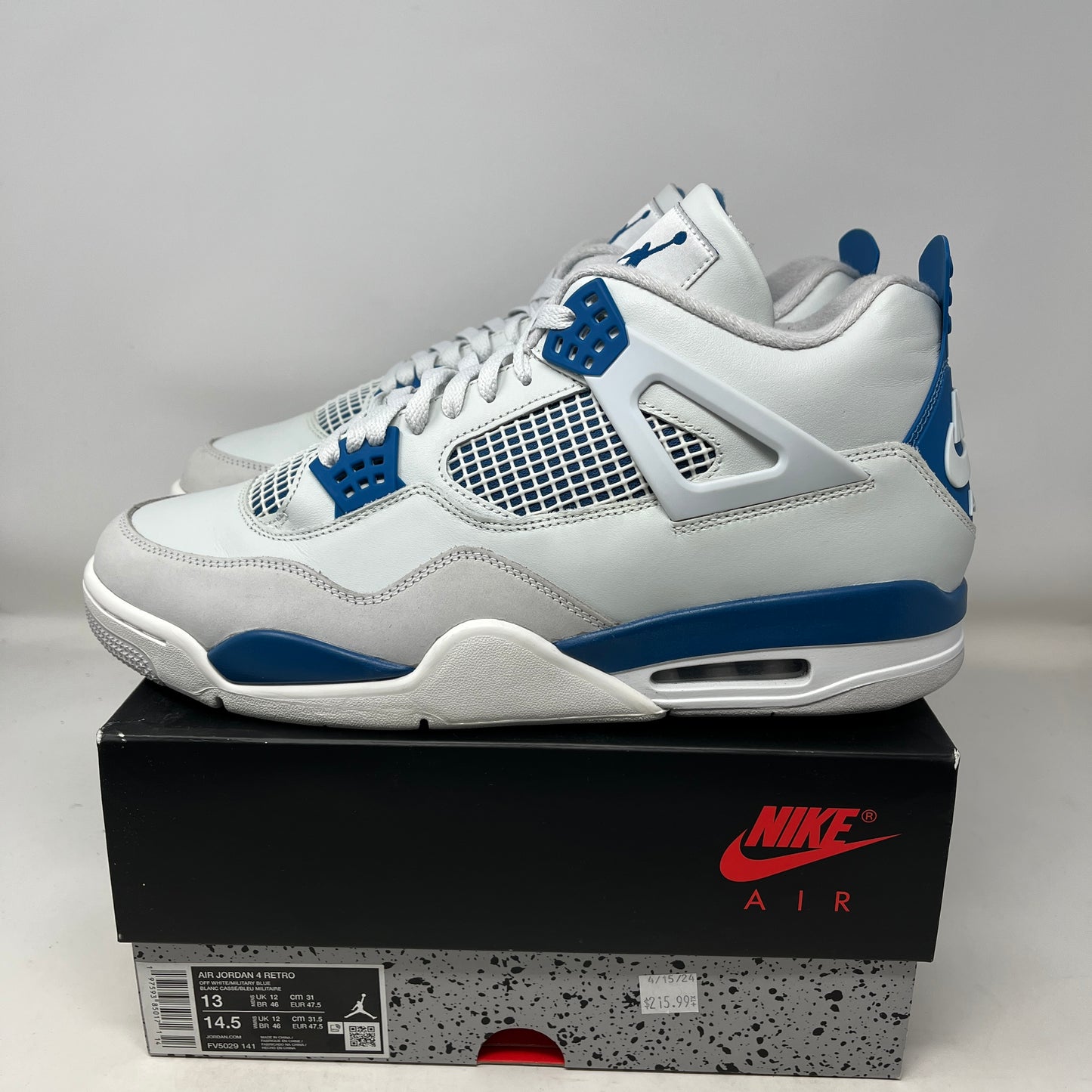 Jordan 4 Retro Military Blue (2024) Used