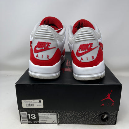 Jordan 3 Retro Tinker White University Red Used