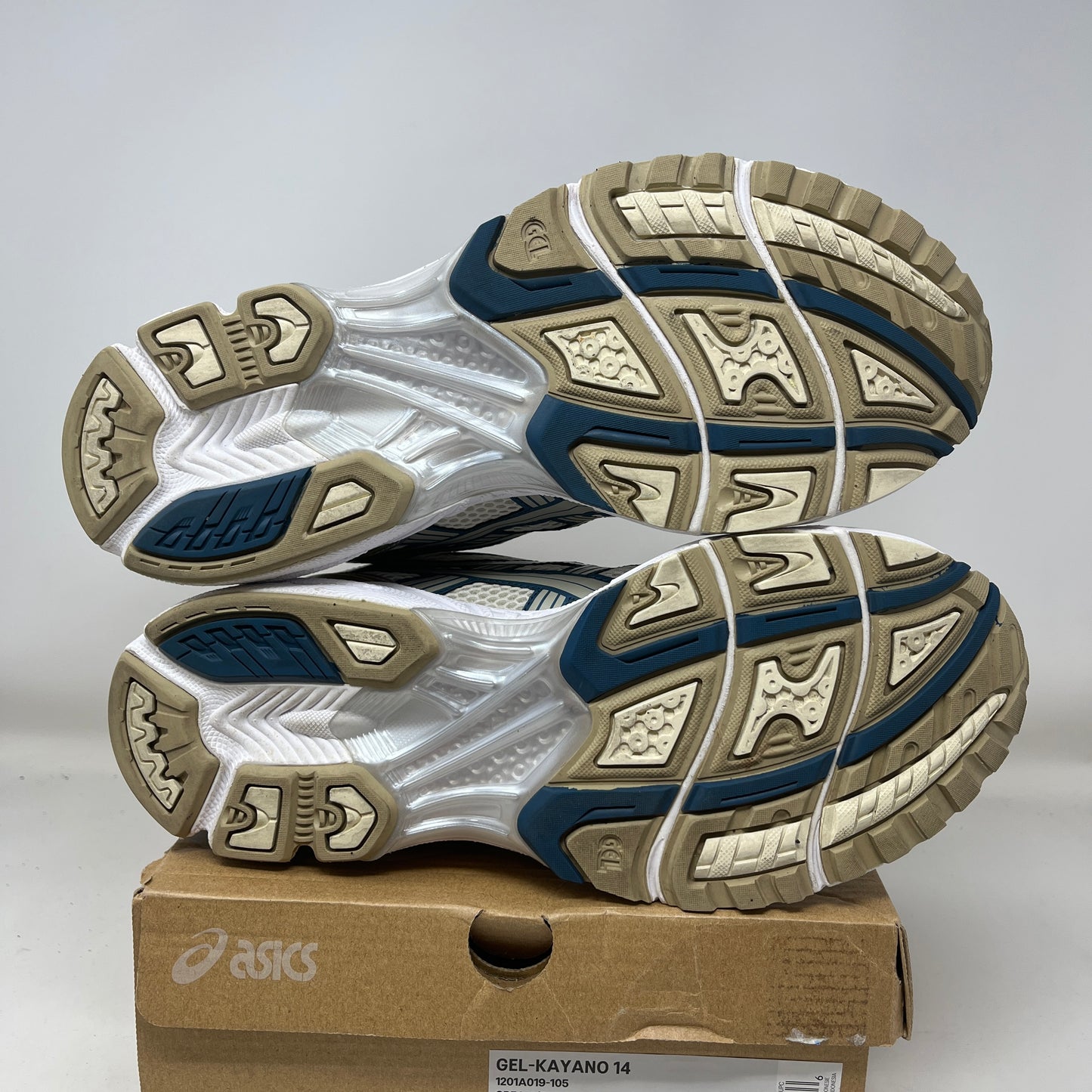 ASICS Gel-Kayano 14 Cream Pure Silver Champagne Used