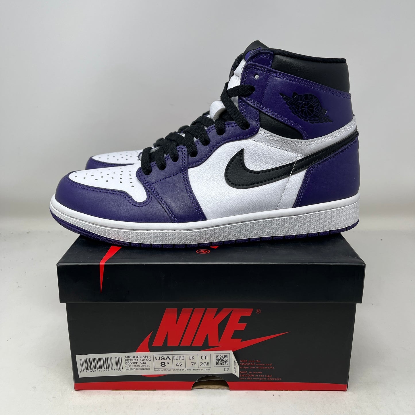 Jordan 1 Retro High Court Purple White Used