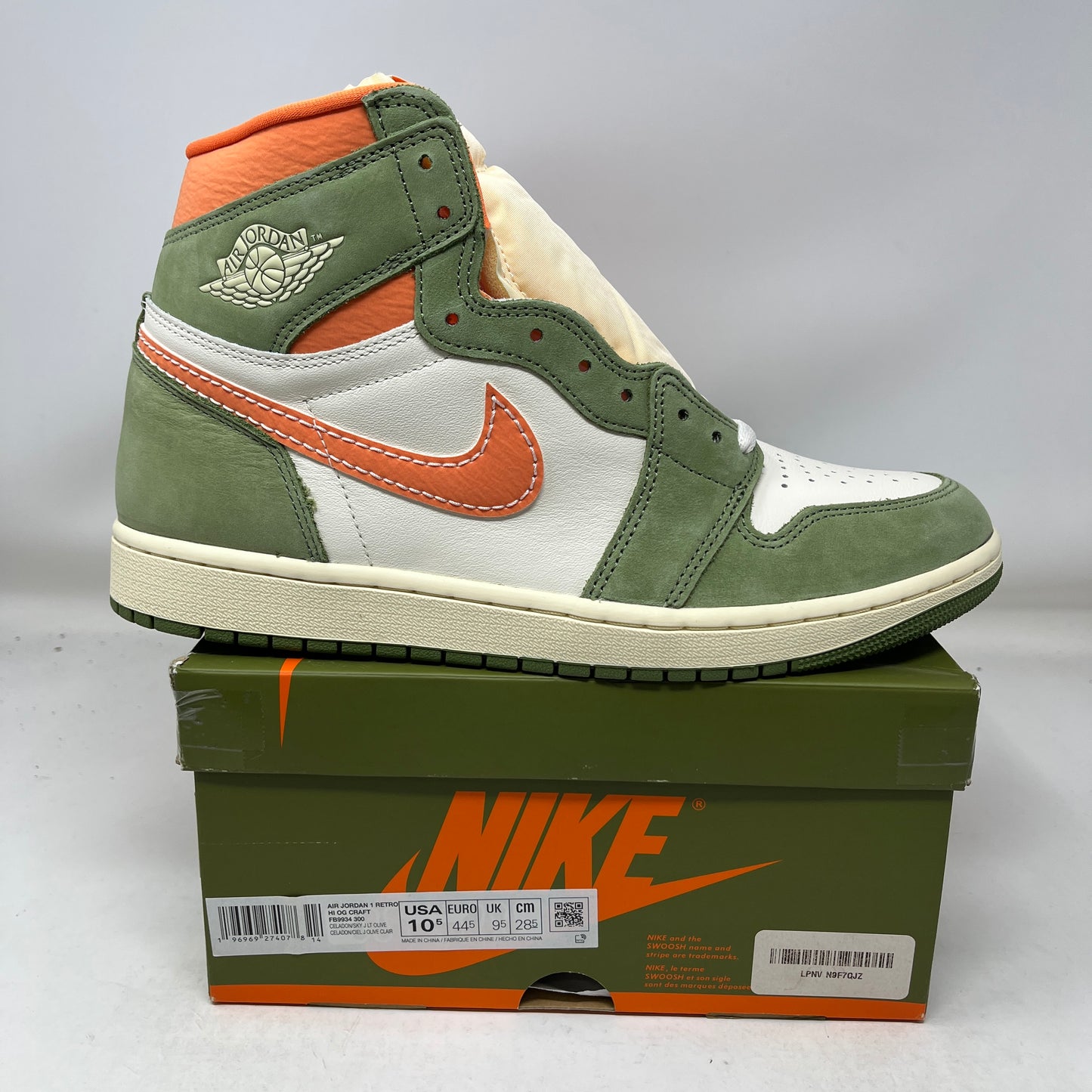 Jordan 1 High OG Craft Celadon