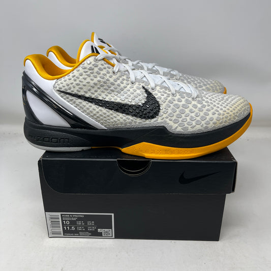 Kobe 6 Protro Playoff Pack White Del Sol Used