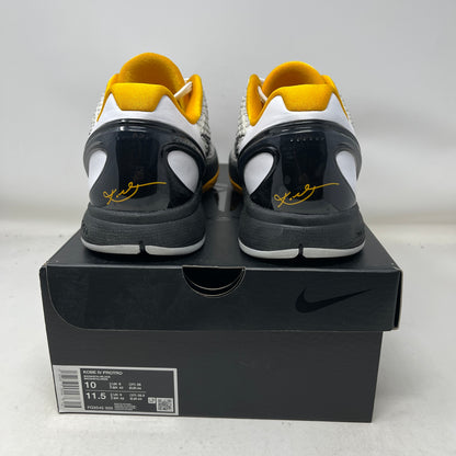 Kobe 6 Protro Playoff Pack White Del Sol Used