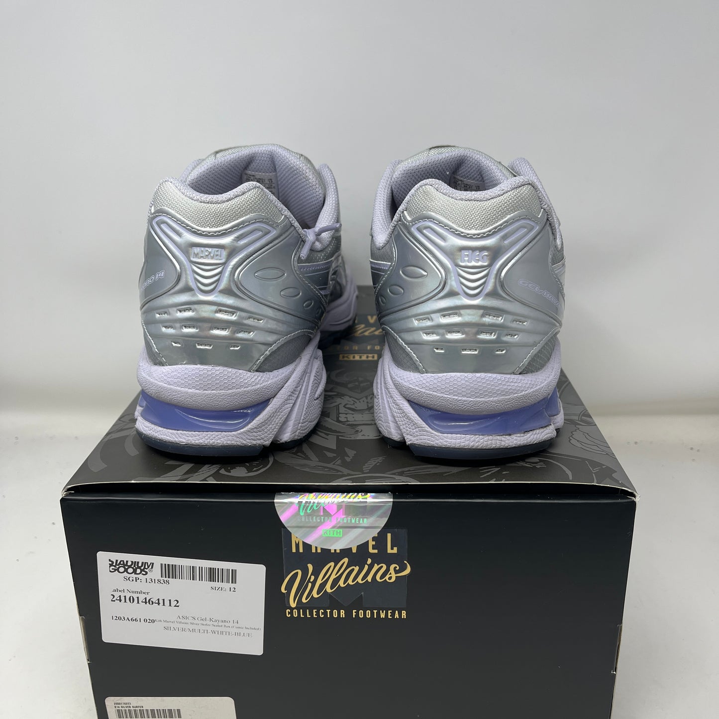 ASICS Gel-Kayano 14 Kith Marvel Villains Silver Surfer Sealed Box (Comic Included) Used
