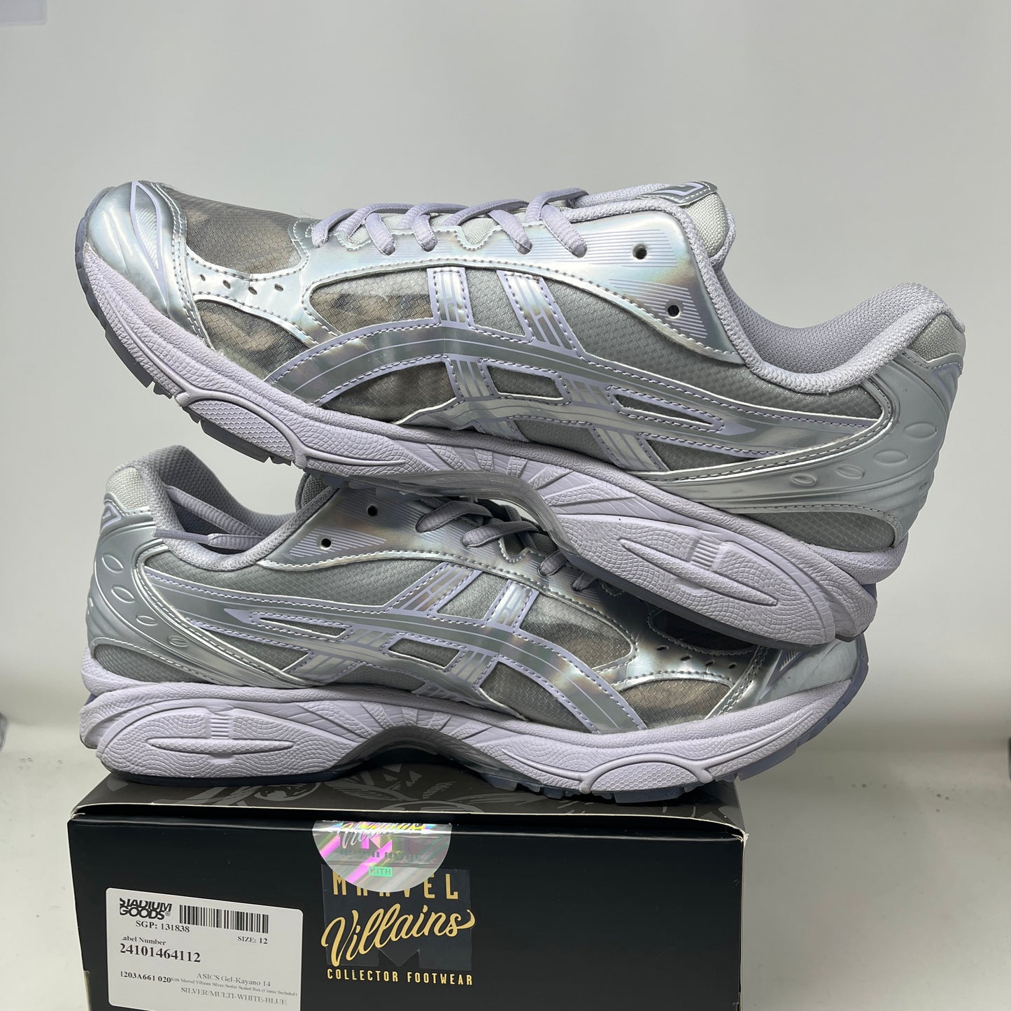 ASICS Gel-Kayano 14 Kith Marvel Villains Silver Surfer Sealed Box (Comic Included) Used