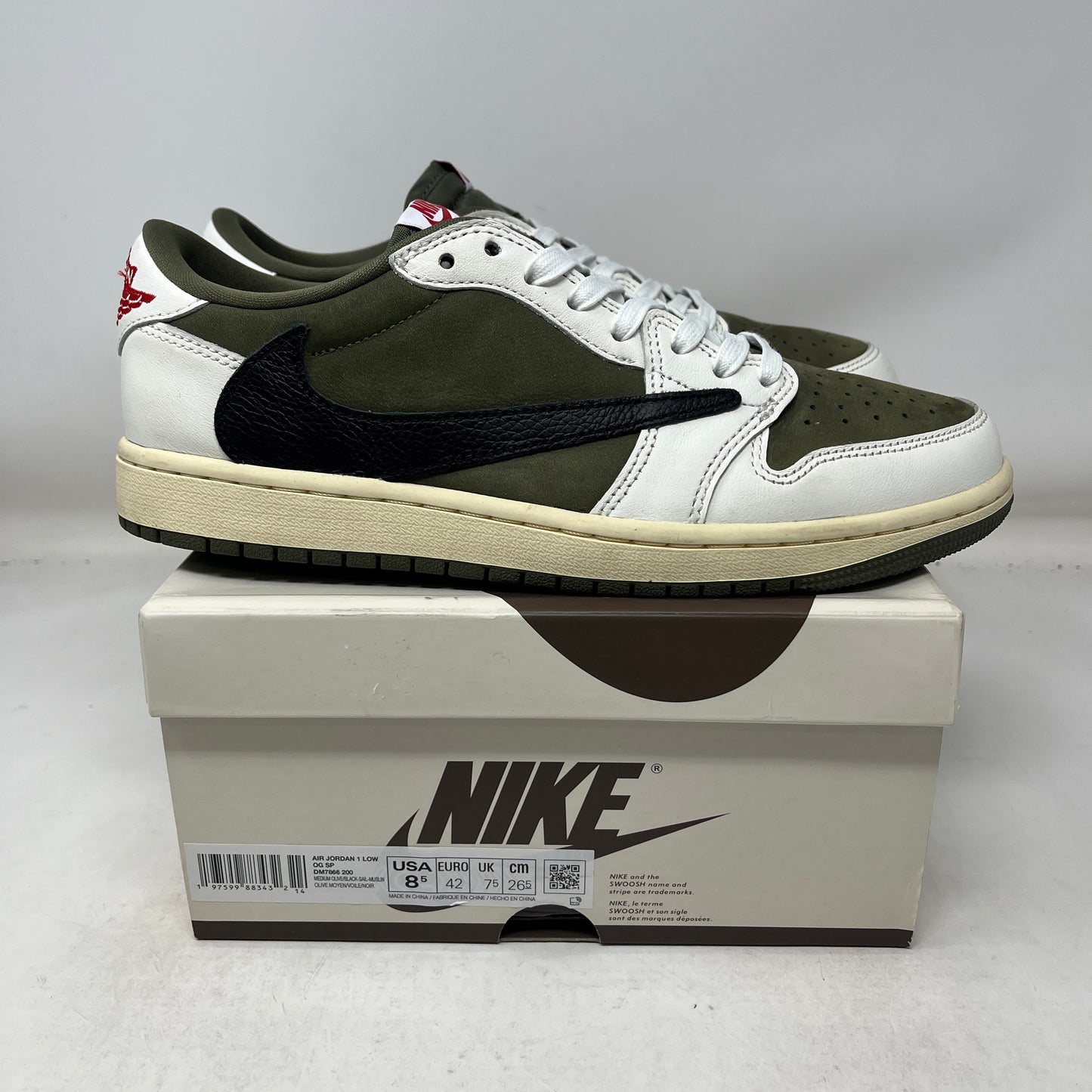 Jordan 1 Retro Low OG SP Travis Scott Medium Olive Used