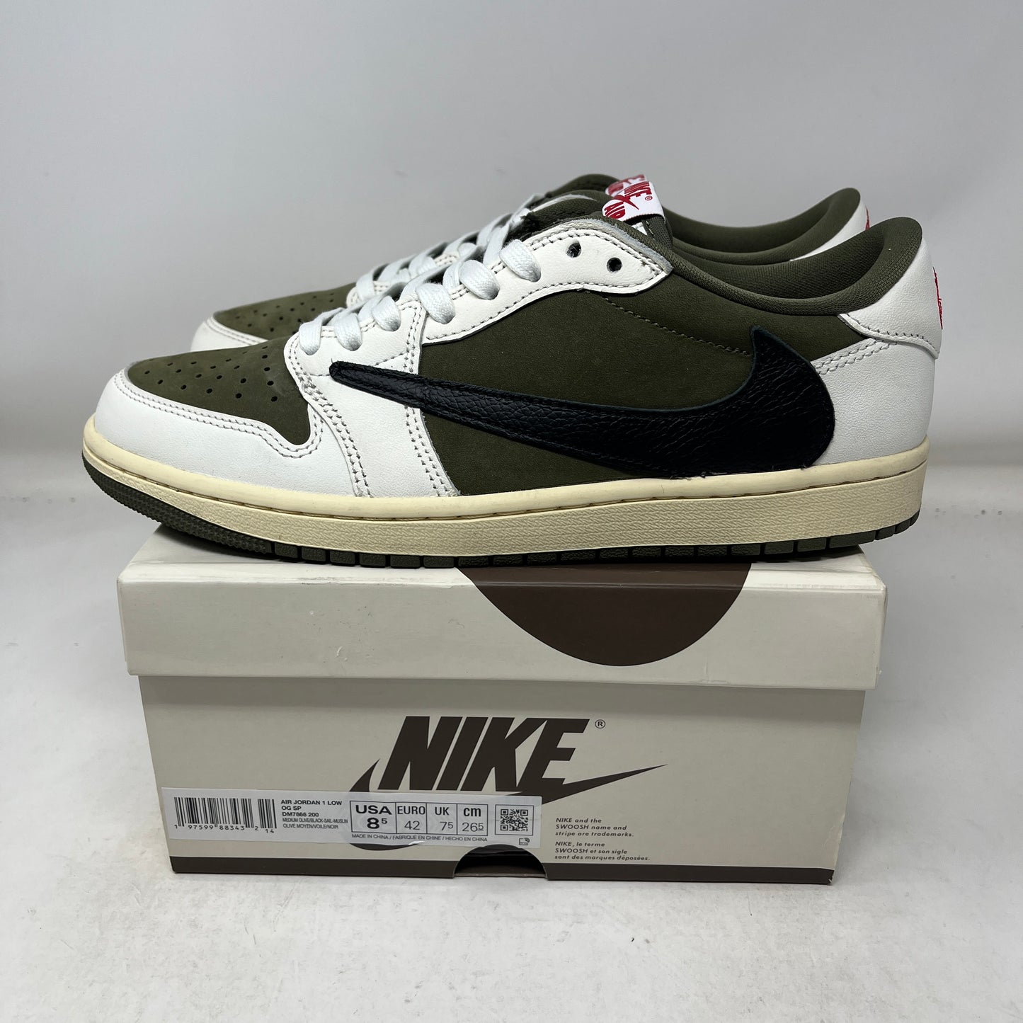 Jordan 1 Retro Low OG SP Travis Scott Medium Olive Used