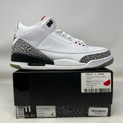 Jordan 3 Retro Free Throw Line White Cement Used