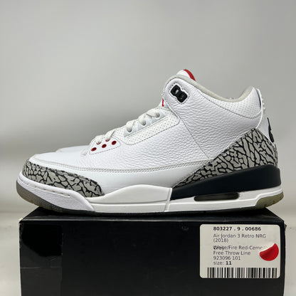 Jordan 3 Retro Free Throw Line White Cement Used