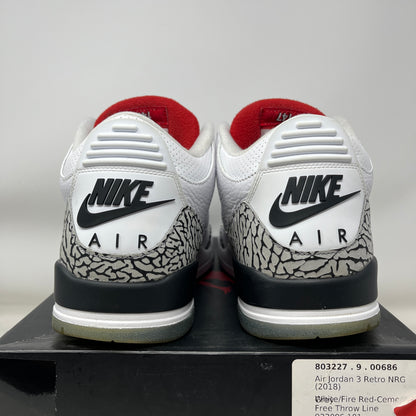 Jordan 3 Retro Free Throw Line White Cement Used