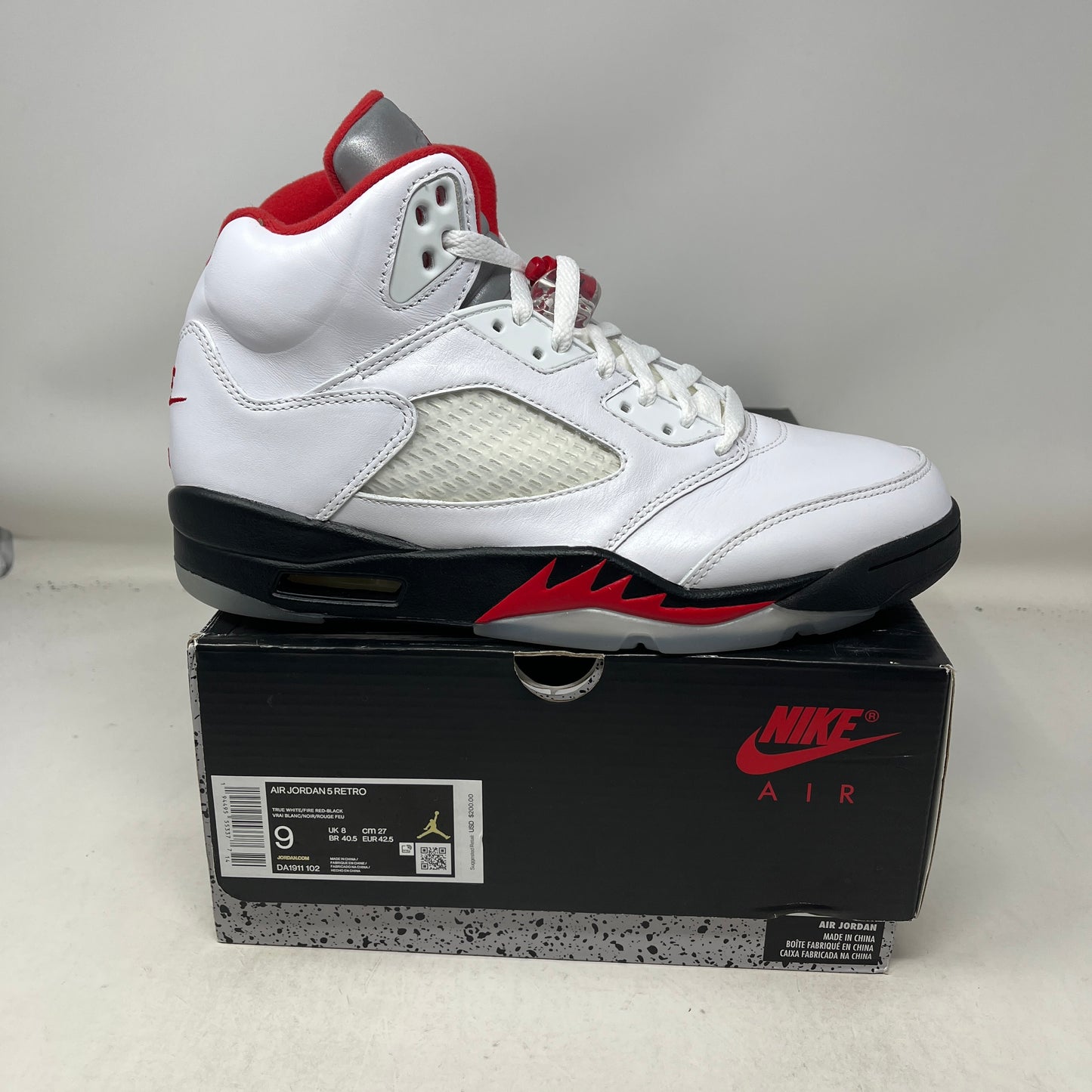 Jordan 5 Retro Fire Red Silver Tongue (2020)