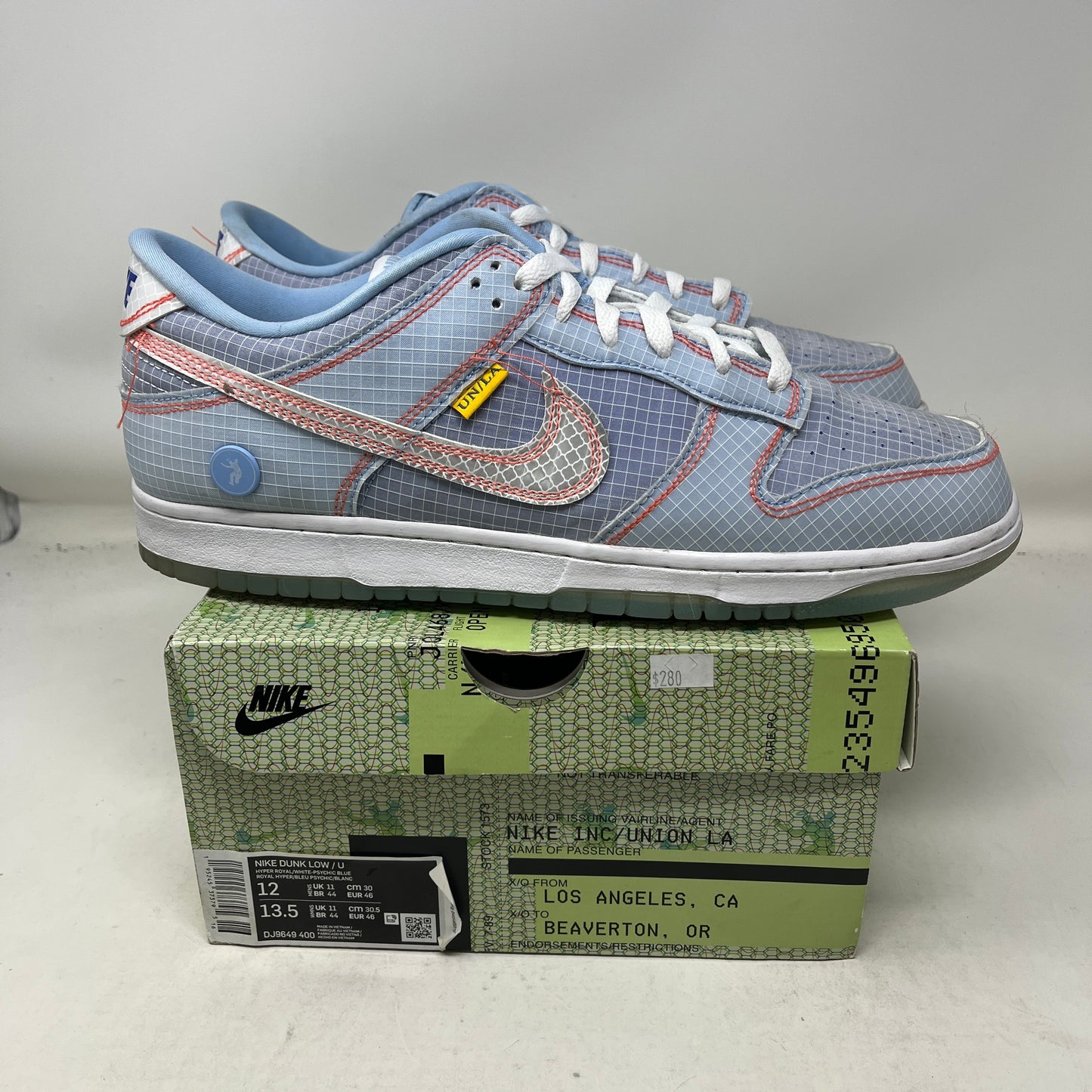 Nike Dunk Low Union Passport Pack Argon Used