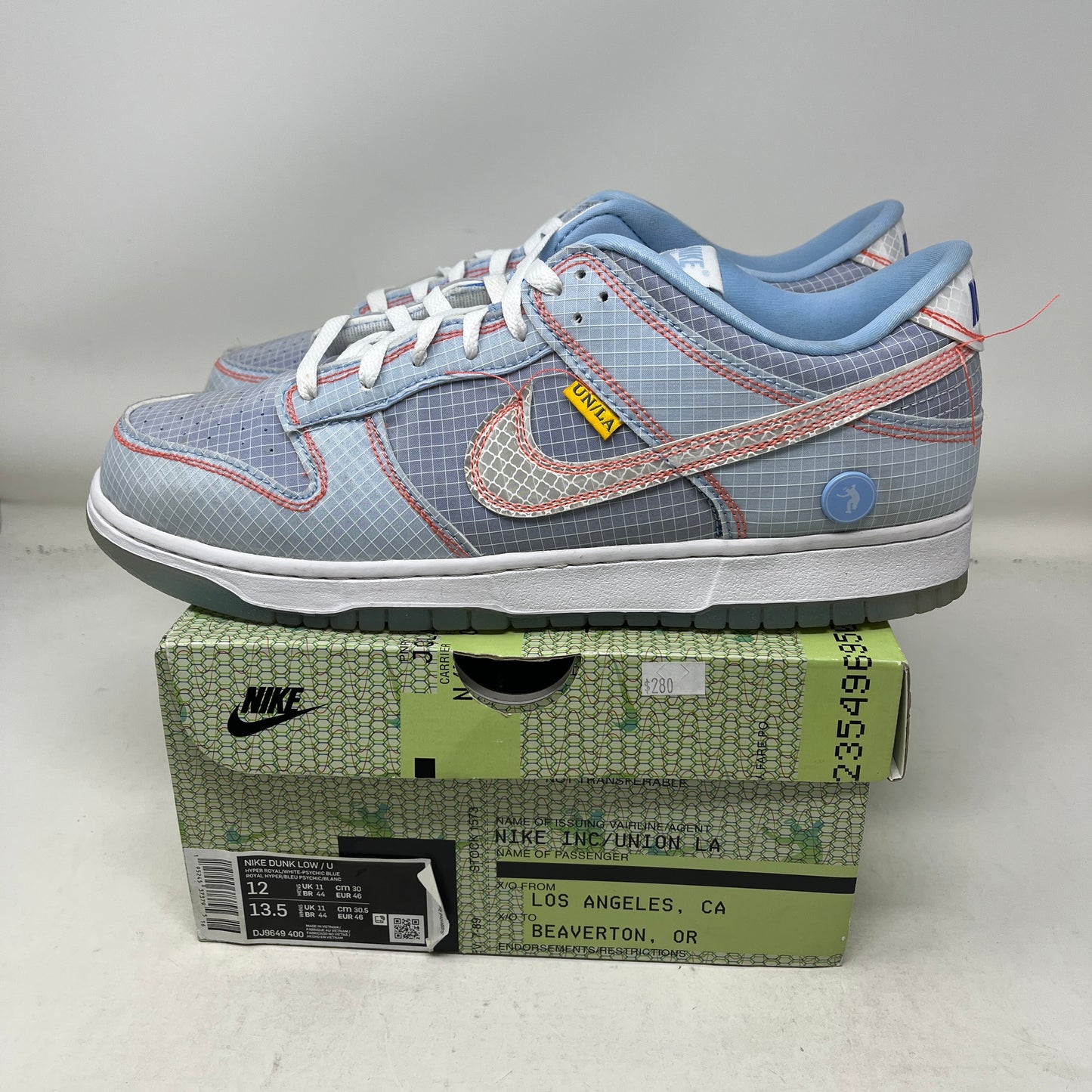 Nike Dunk Low Union Passport Pack Argon Used