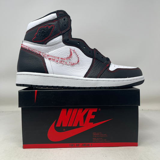 Jordan 1 Retro High Defiant White Black Gym Red