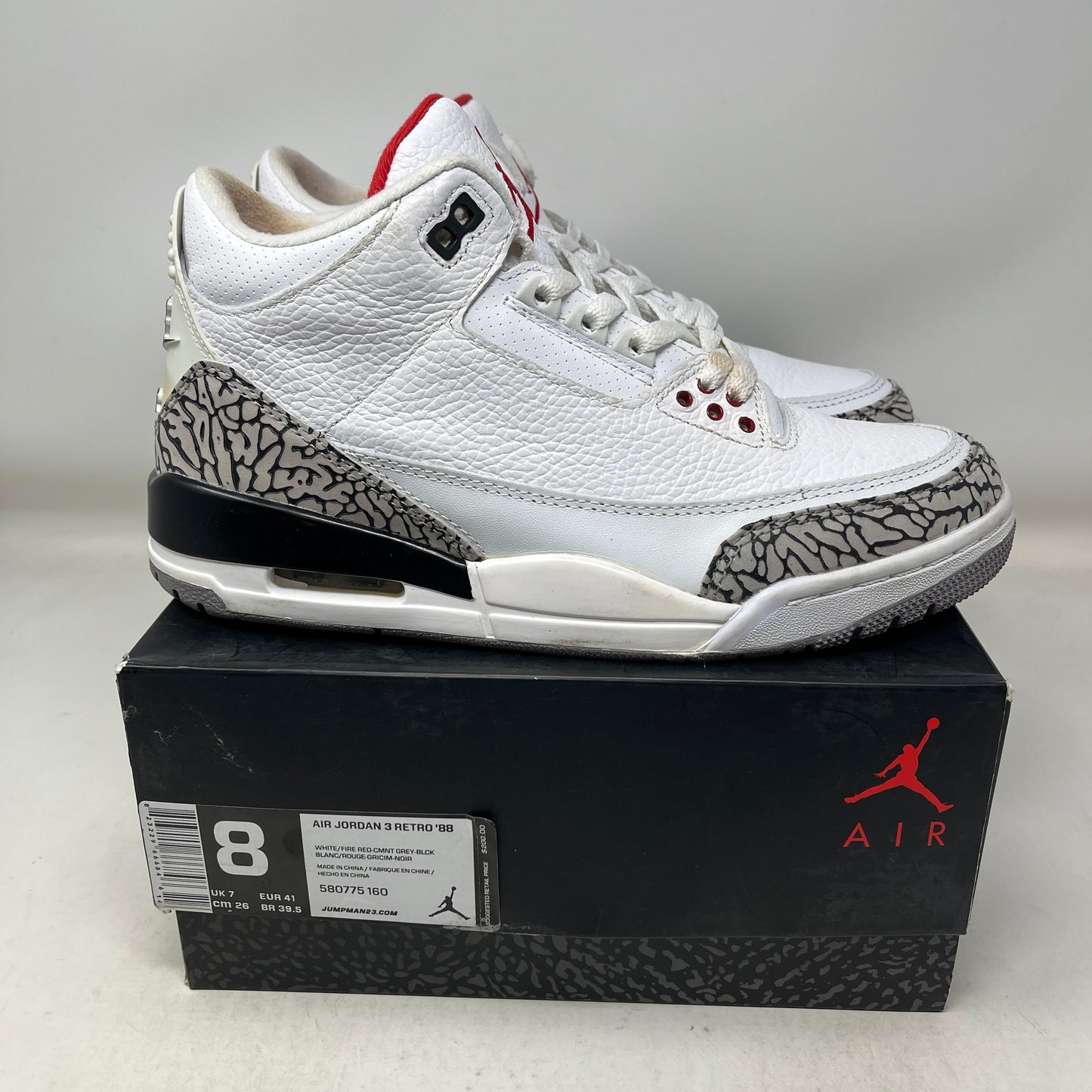 Jordan 3 Retro White Cement '88 Dunk Contest (2013) Used