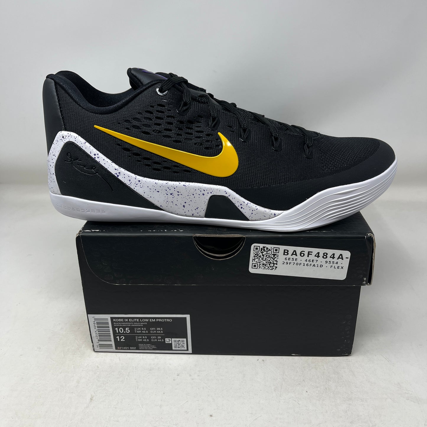Nike Kobe 9 EM Low Protro TB Black University Gold