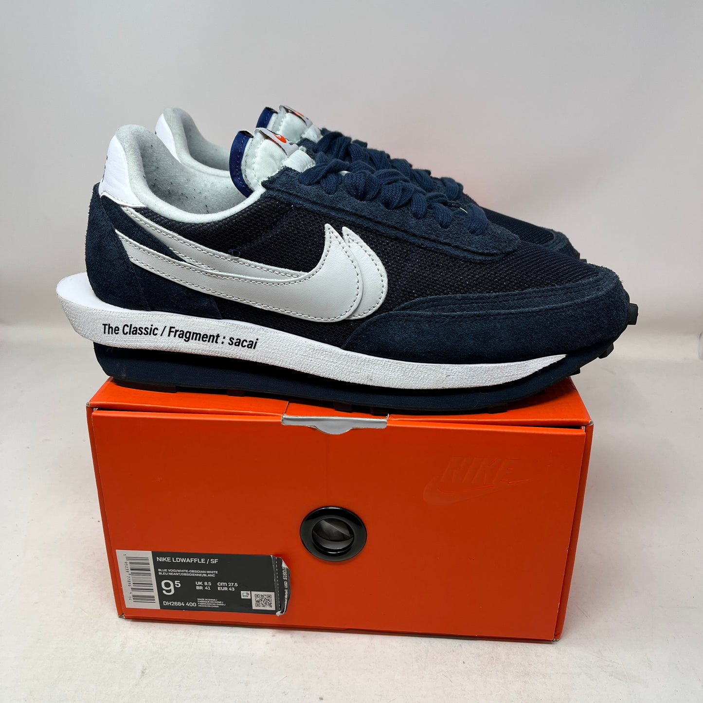 Nike LD Waffle SF sacai Fragment Blue Void Used