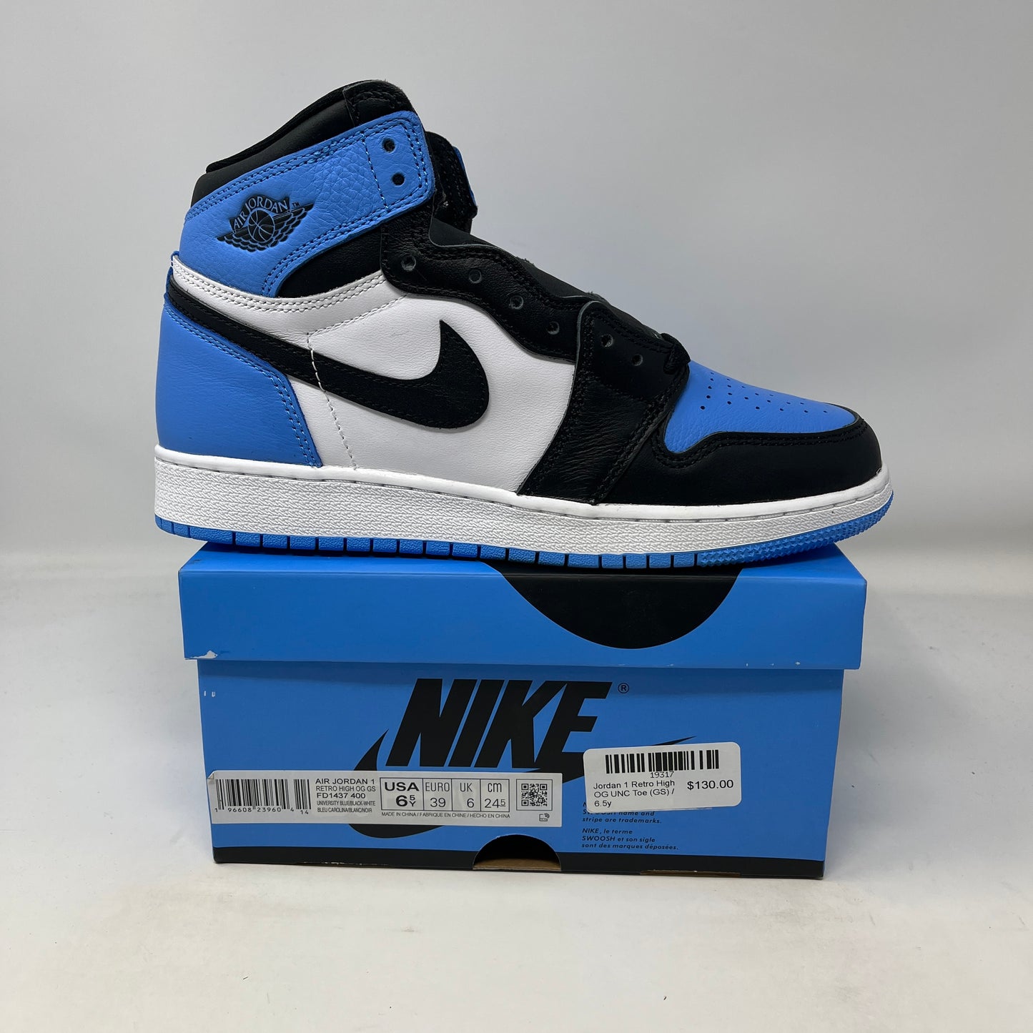 Jordan 1 Retro High OG UNC Toe (GS)