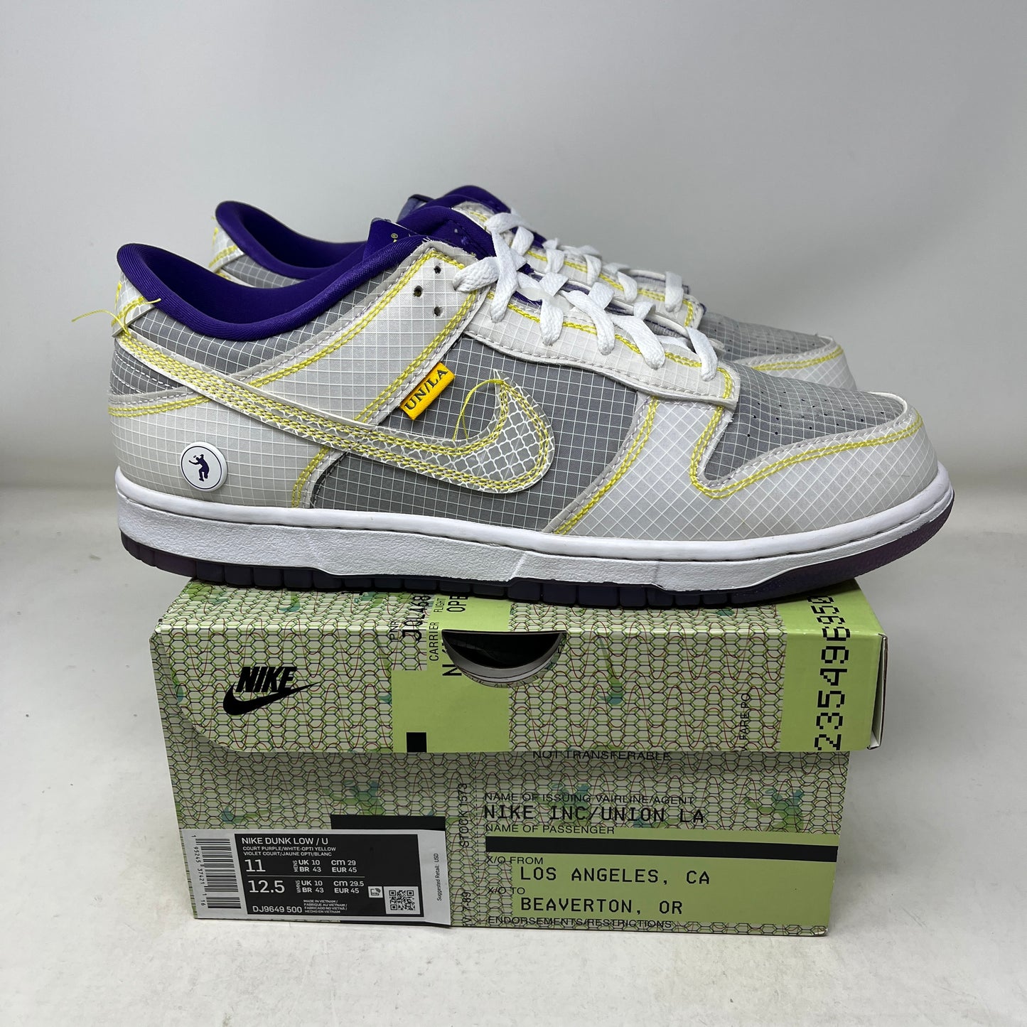 Nike Dunk Low Union Passport Pack Court Purple Used