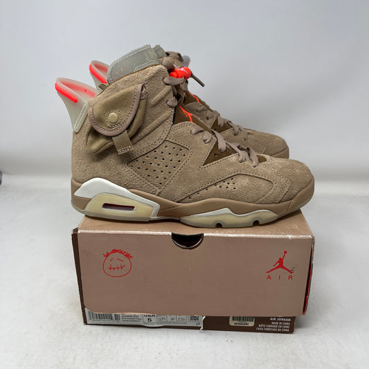 Jordan 6 Retro Travis Scott British Khaki (Tried On)