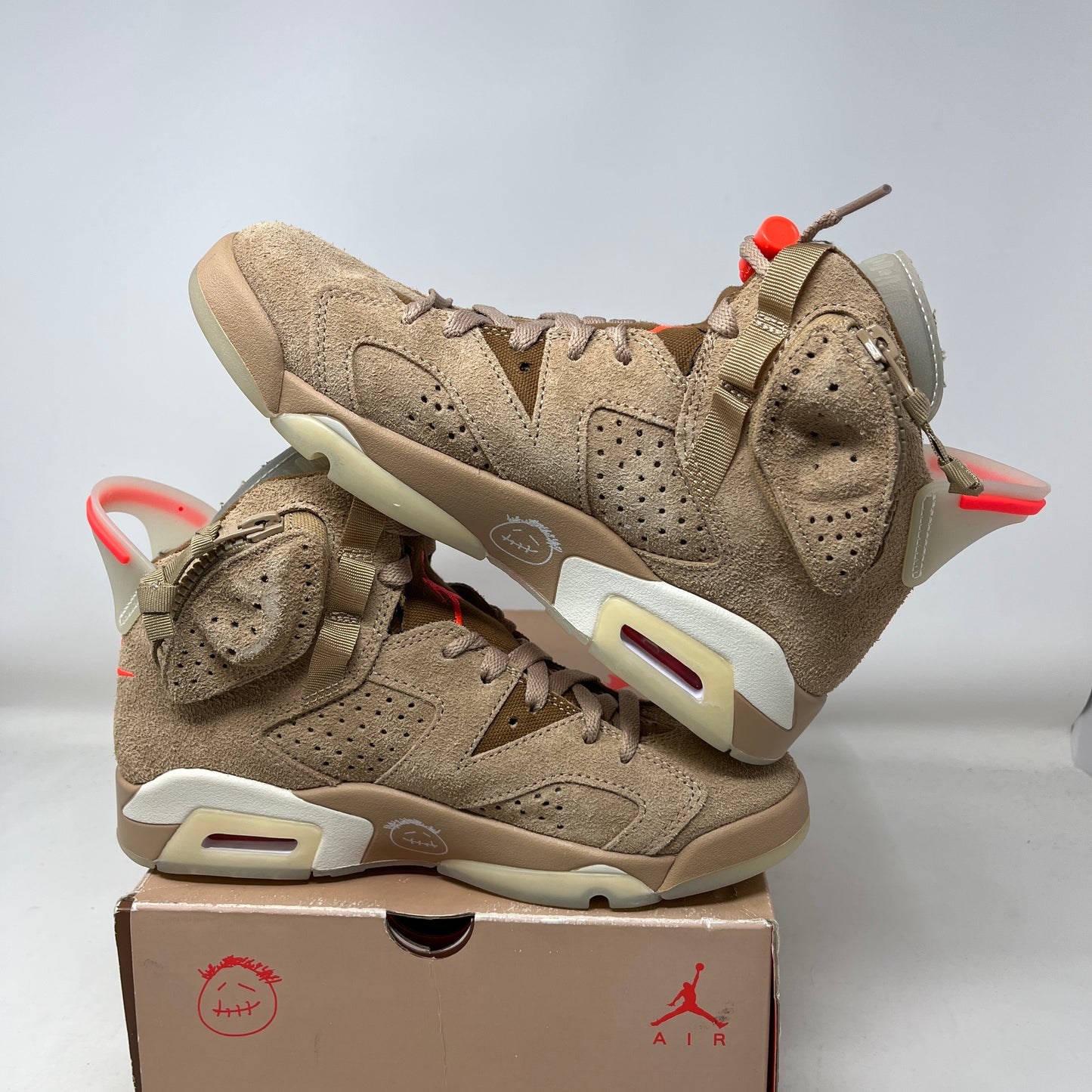 Jordan 6 Retro Travis Scott British Khaki (Tried On)