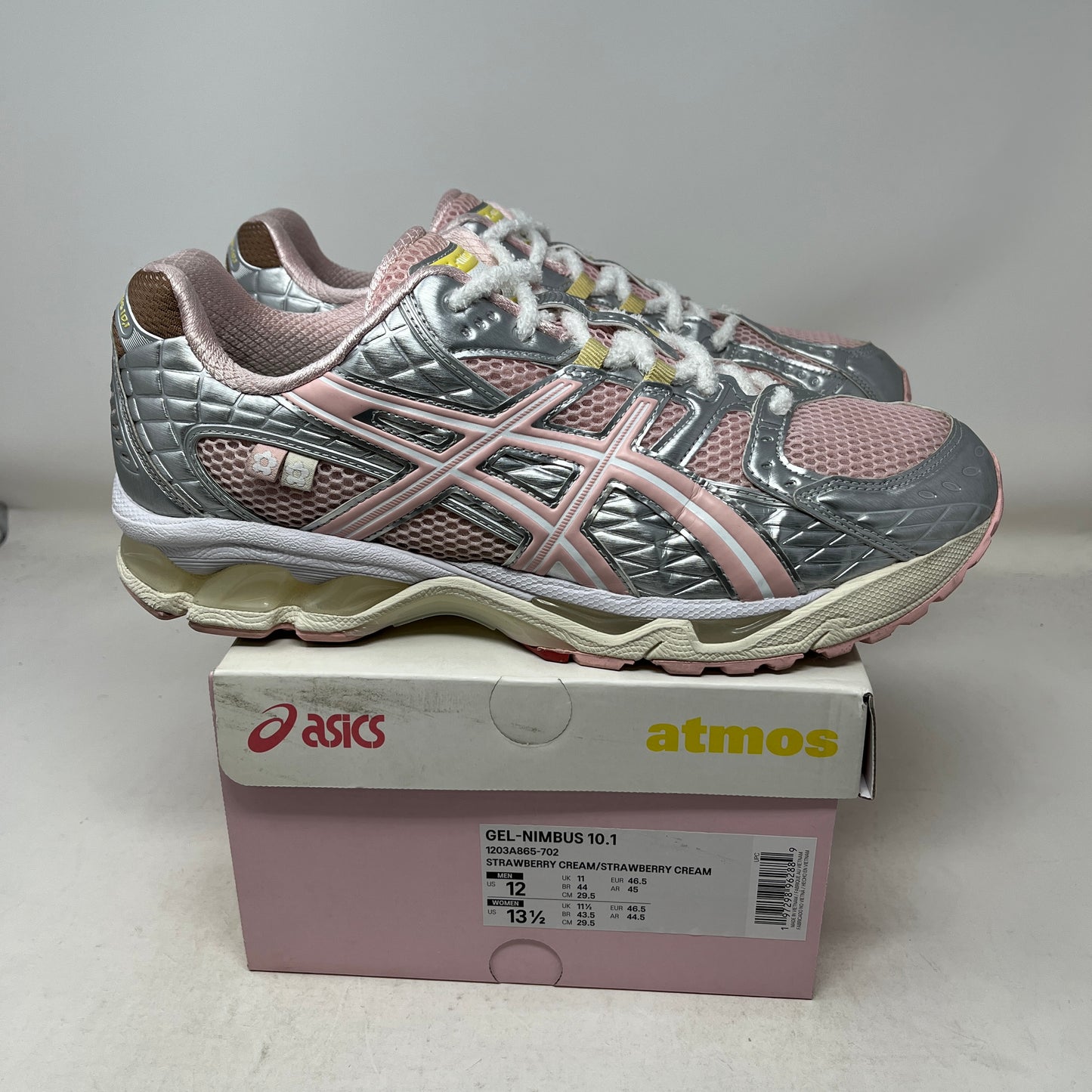 ASICS Gel-Nimbus 10.1 Vandy The Pink x atmos Banana Split Strawberry Used