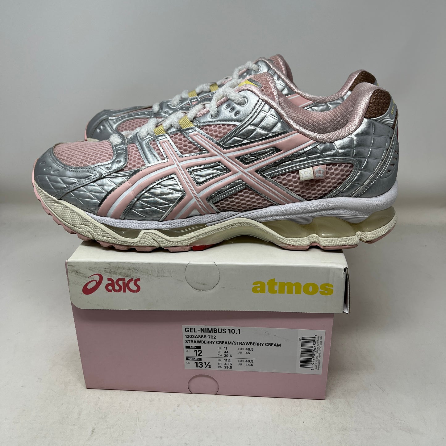 ASICS Gel-Nimbus 10.1 Vandy The Pink x atmos Banana Split Strawberry Used