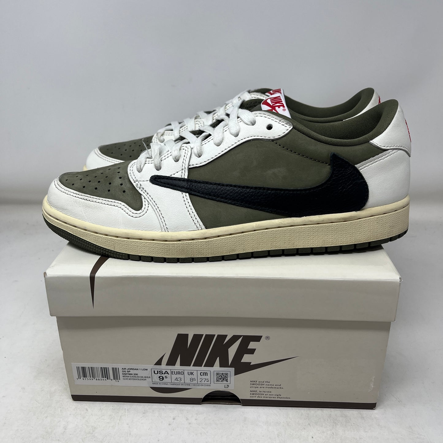 Jordan 1 Retro Low OG SP Travis Scott Medium Olive Used