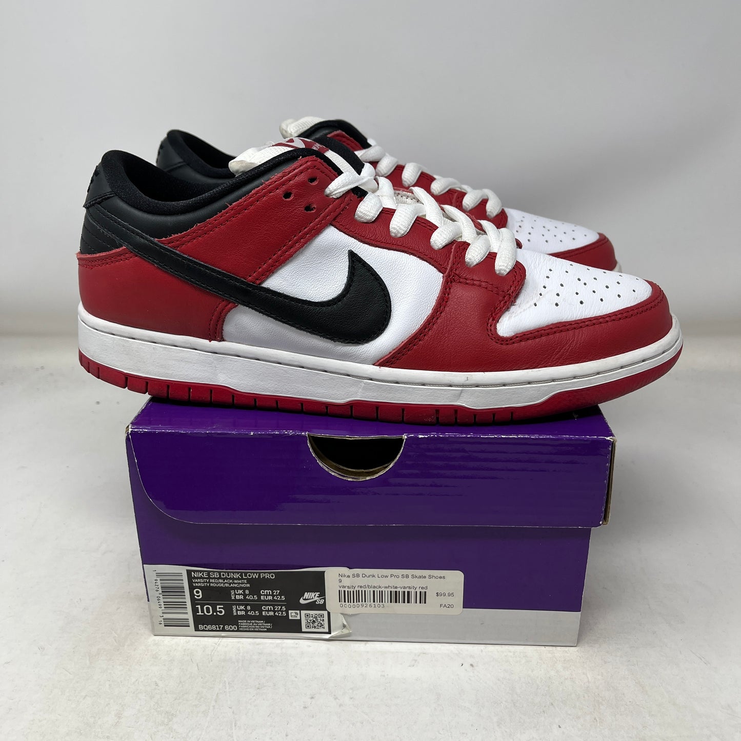 Nike SB Dunk Low Pro J-Pack Chicago Used