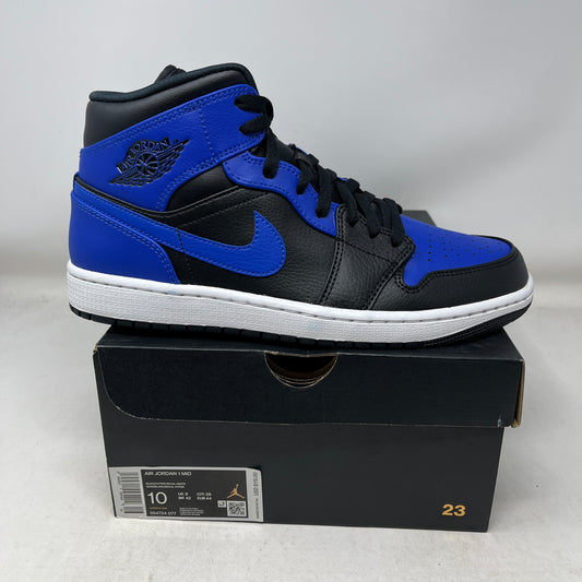 Jordan 1 Mid Hyper Royal Tumbled Leather