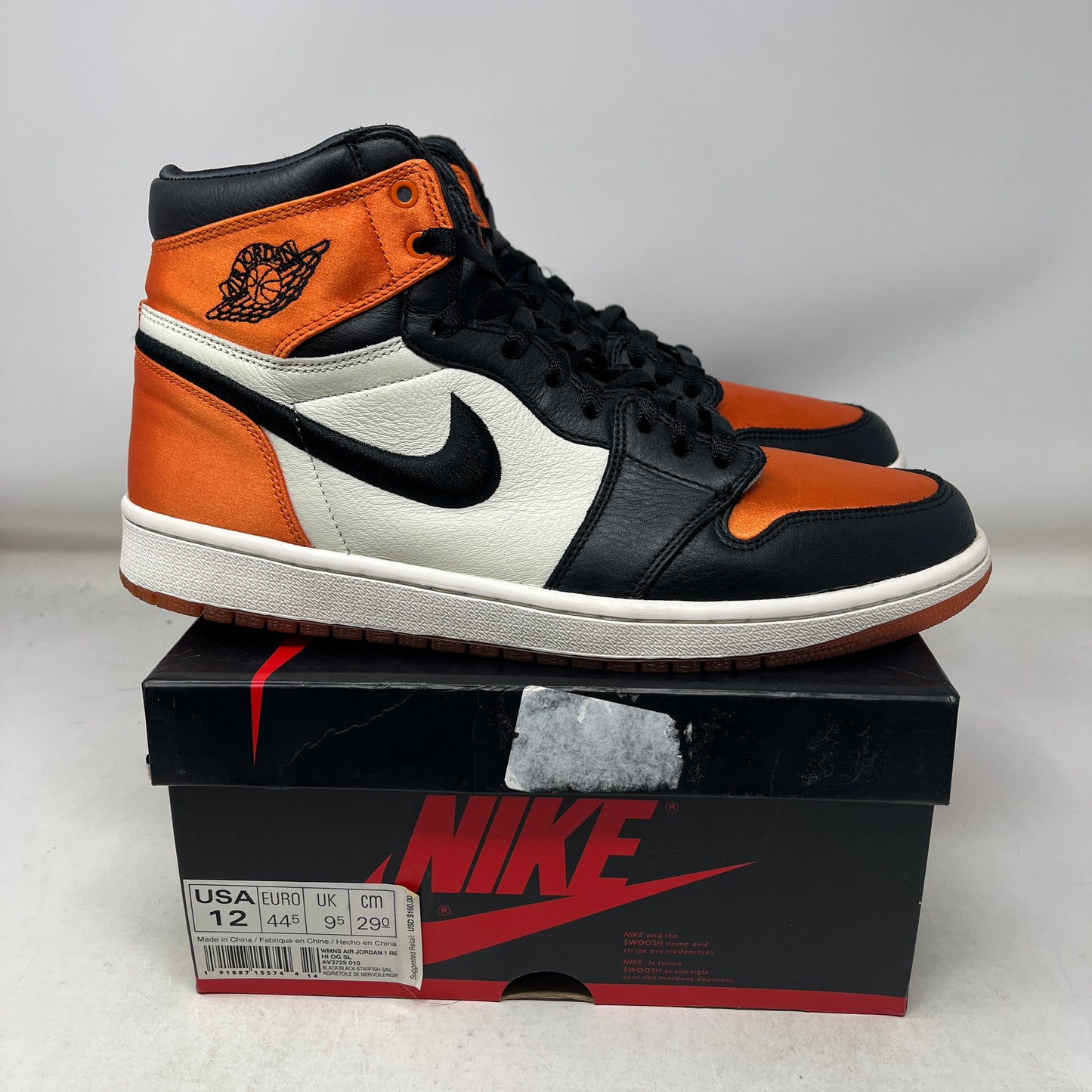 Jordan 1 Retro High OG Satin Shattered Backboard (Women's) Used