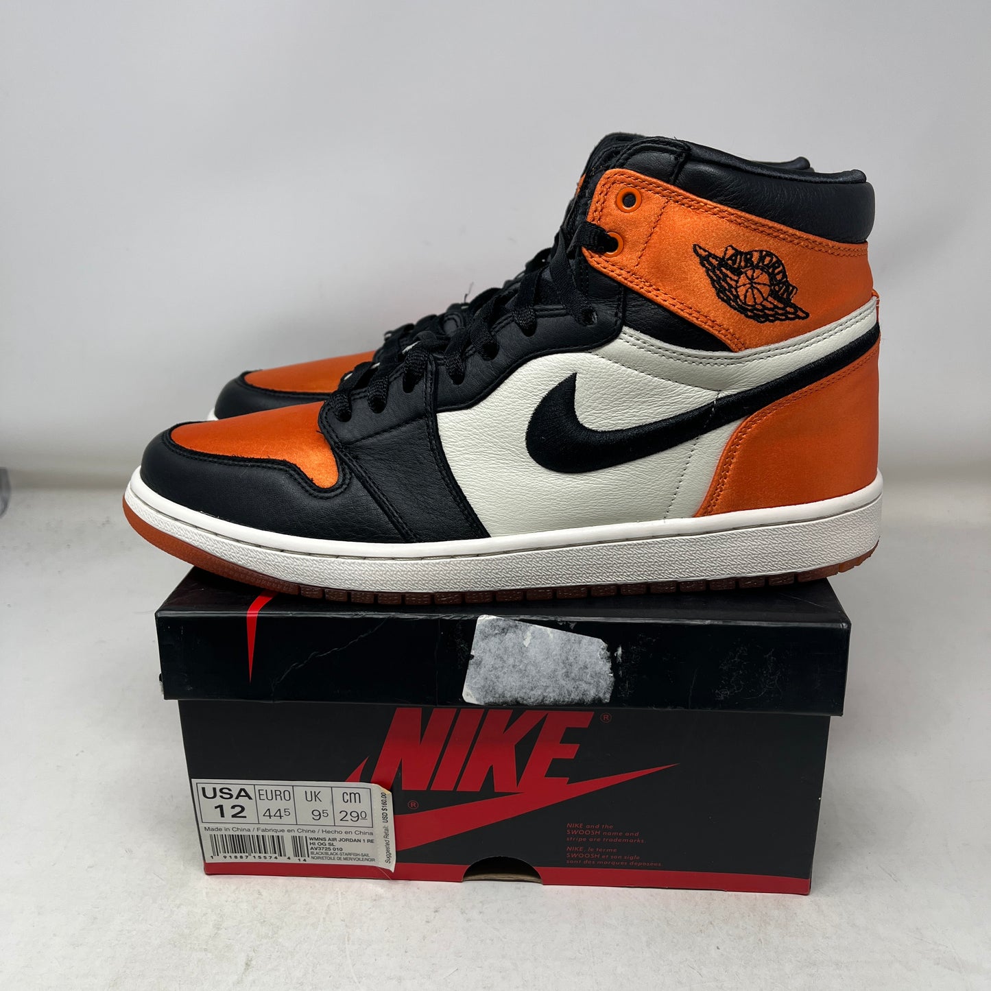 Jordan 1 Retro High OG Satin Shattered Backboard (Women's) Used
