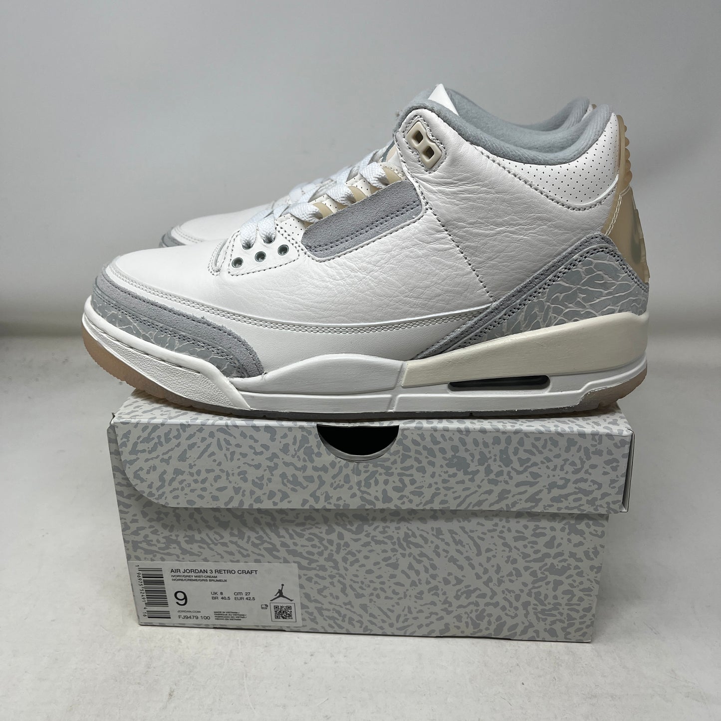 Jordan 3 Retro Craft Ivory Used